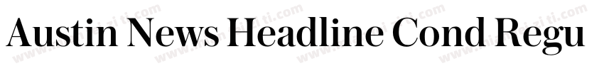 Austin News Headline Cond Regular字体转换